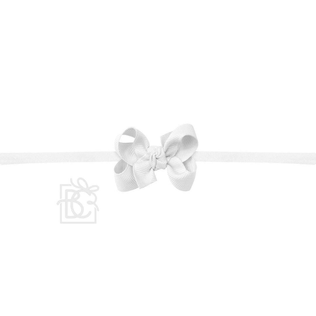 1/4" PANTYHOSE HEADBAND W/SIGNATURE GROSGRAIN BOW - Premium Baby Accessories from Beyond Creations, LLC - Just $10.95! Shop now at Pat's Monograms