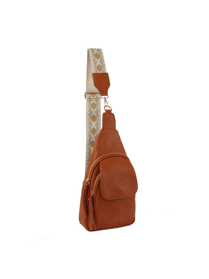 Flap front double zip sling backpack - Premium handbag from Handbag Factory Corp - Just $37.95! Shop now at Pat's Monograms