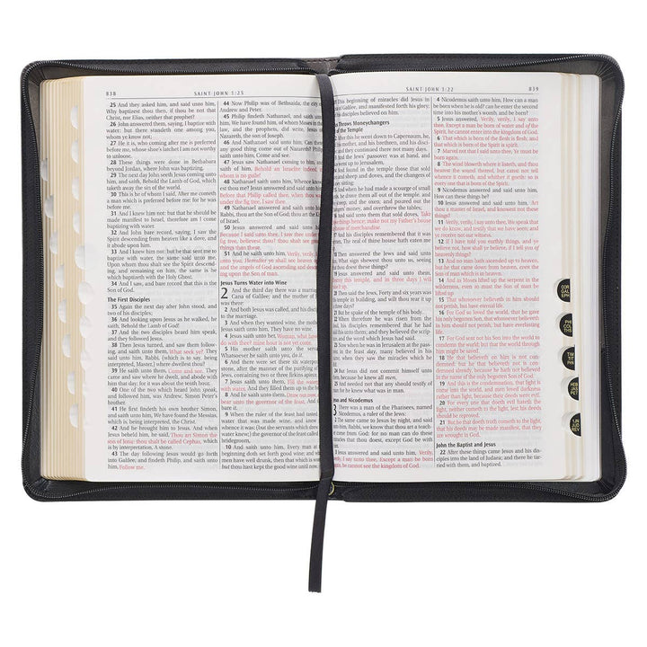Gray and Black Faux Leather KJV Deluxe Gift Bible - Premium Books and Devotionals from Christian Art Gifts - Just $29.99! Shop now at Pat's Monograms