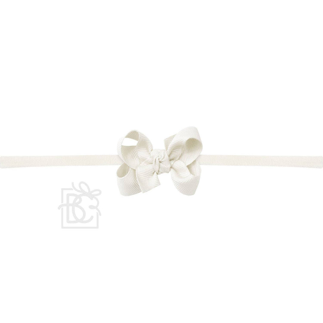 1/4" PANTYHOSE HEADBAND W/SIGNATURE GROSGRAIN BOW - Premium Baby Accessories from Beyond Creations, LLC - Just $12.95! Shop now at Pat's Monograms