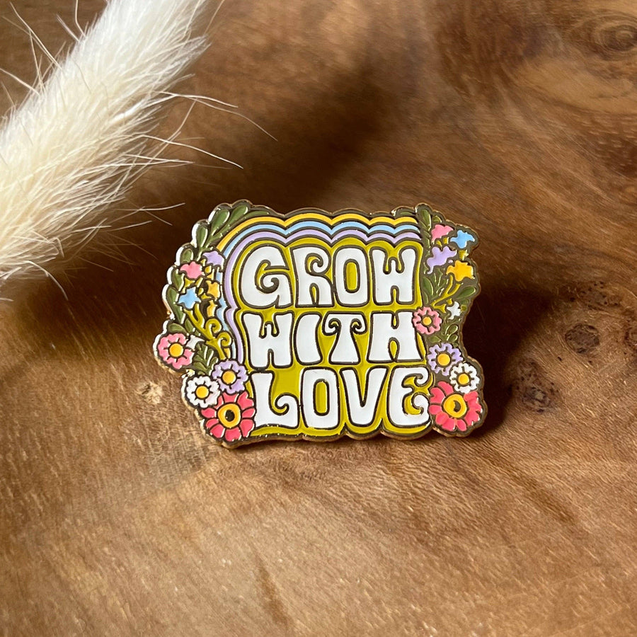Grow With Love Enamel Pin - Premium pin from Kindness is Magic - Just $8.95! Shop now at Pat's Monograms