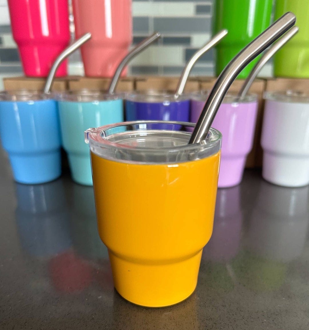 Tumbler Shot Glass with Metal Straw and Lid - Premium  from JILLIAN INK LLC - Just $8! Shop now at Pat's Monograms