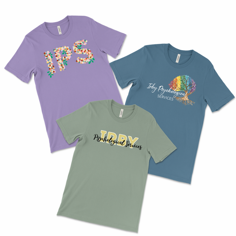 Irby Psych - Bella Canvas 3001 - Premium Company Logo Wear from Pat's Monograms - Just $20! Shop now at Pat's Monograms