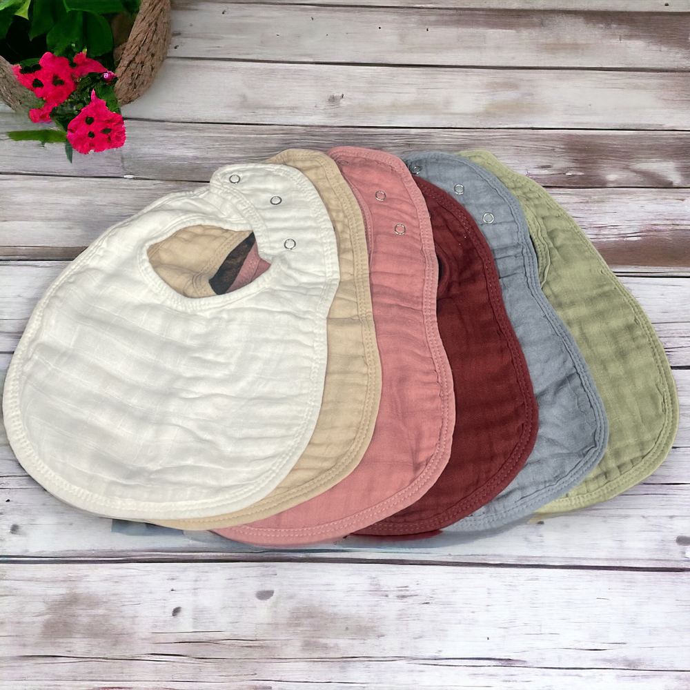 Muslin Cotton Baby Bibs - Premium Baby Accessories from Comfy Cubs - Just $19.99! Shop now at Pat's Monograms