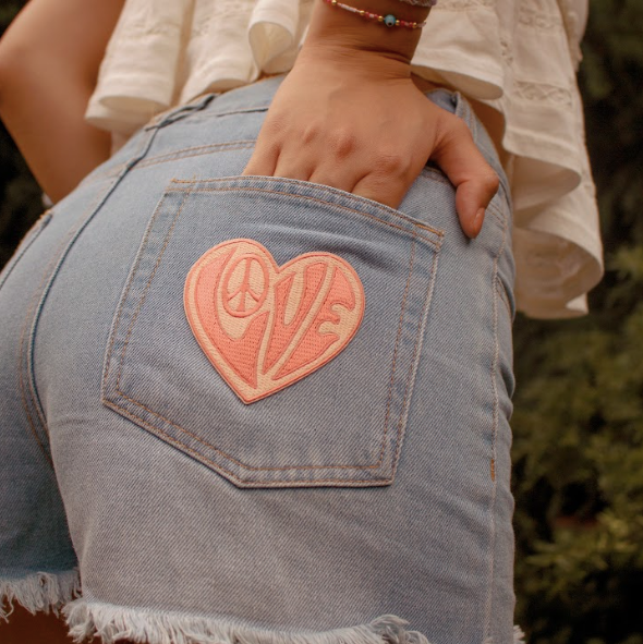 Love 70s Retro Heart Patch - Premium Patch from Kindness is Magic - Just $5.95! Shop now at Pat's Monograms