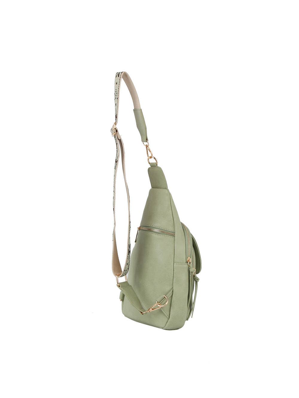 Flap front double zip sling backpack - Premium handbag from Handbag Factory Corp - Just $37.95! Shop now at Pat's Monograms