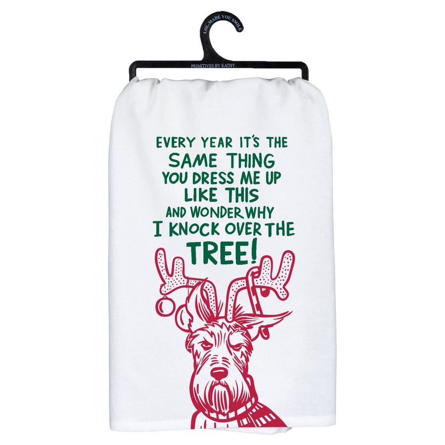 Kitchen Towel - Why I Knock Over The Tree - Premium Kitchen Towel from Primitives by Kathy - Just $8.95! Shop now at Pat's Monograms