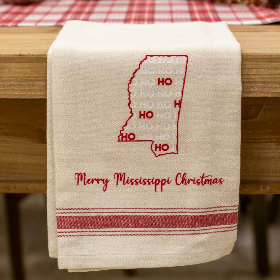 Merry Mississippi Christmas Kitchen Towel - Premium Kitchen Towel from The Royal Standard - Just $9.95! Shop now at Pat's Monograms