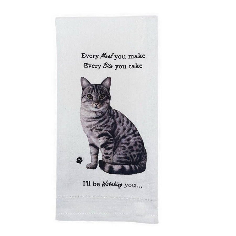 Silver Tabby Cat Kitchen Towel - Premium  from E&S Pets - Just $9.95! Shop now at Pat's Monograms