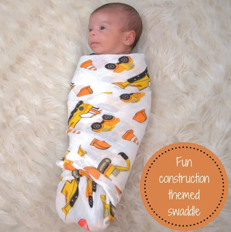 Under Construction Swaddle - Premium Baby Gift Sets from Lolly Banks - Just $19.95! Shop now at Pat's Monograms