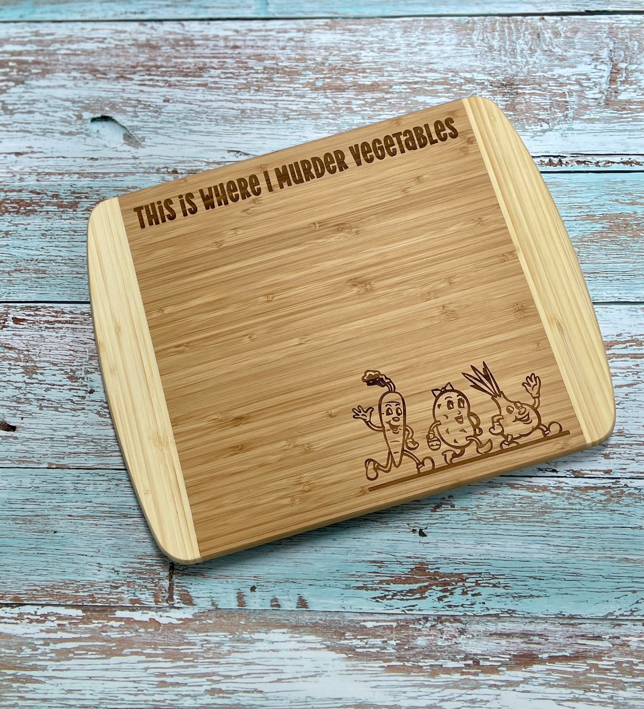 Buy This is Where I Murder Vegetables Cutting Board by Pat's