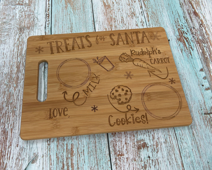 Personalized Santa Tray for Treats - Treat for Santa - Premium Christmas Decor from Pat's Monograms - Just $19.95! Shop now at Pat's Monograms