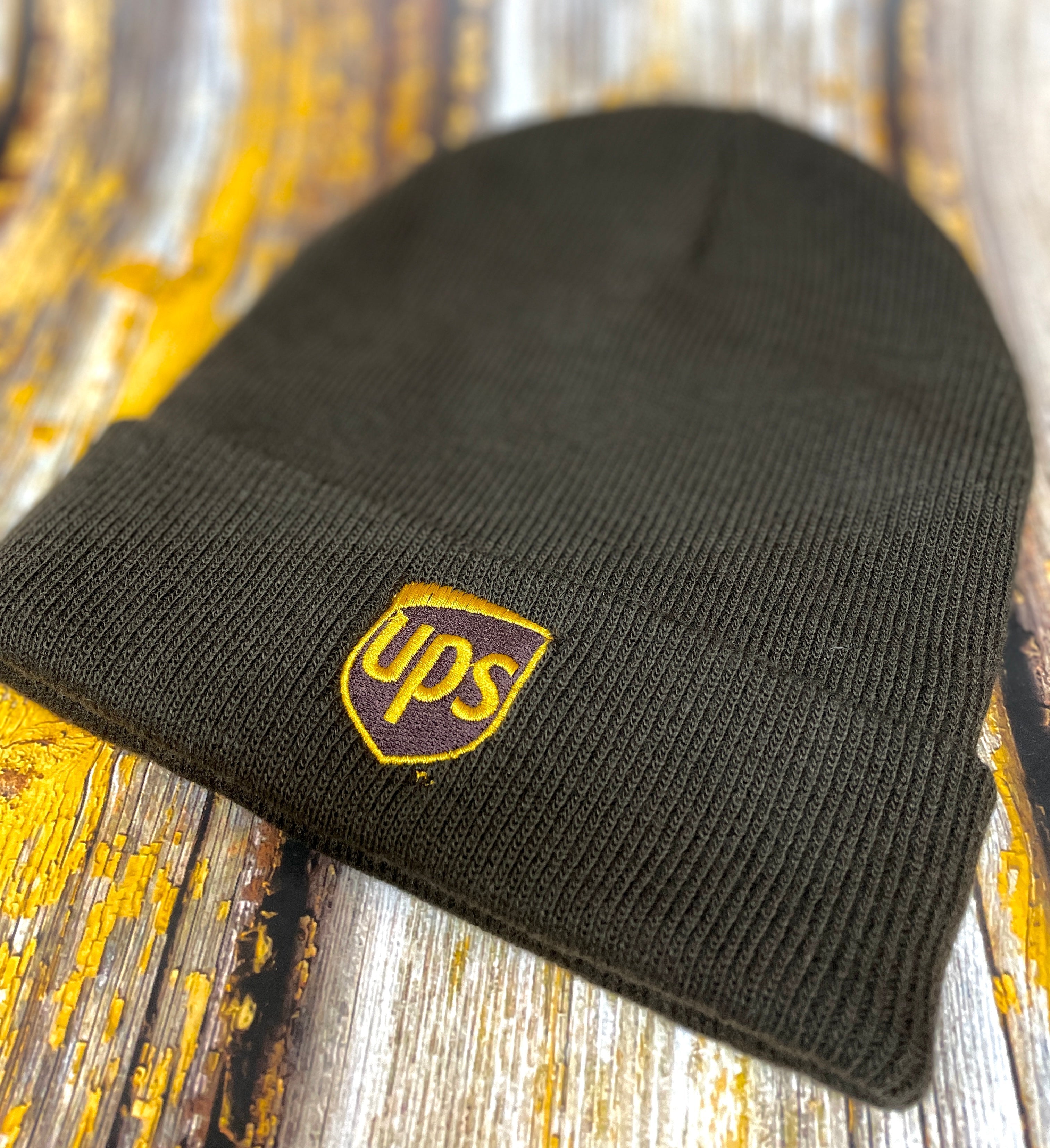 Buy UPS - Beanie with Cuff by Pat's Monograms | Pat's Monograms