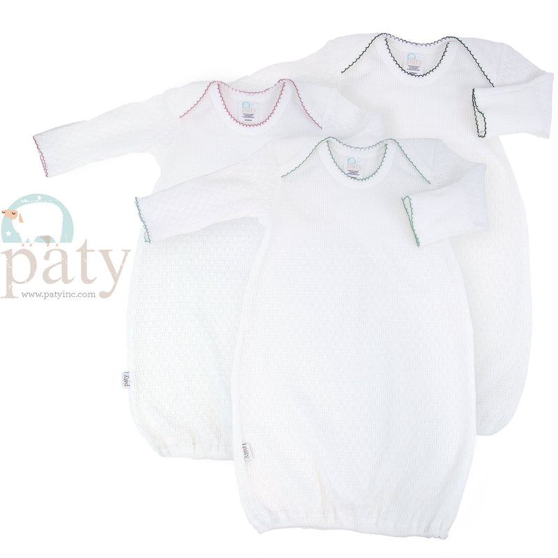 Paty Gown - White with trim - Premium Infant Wear from Paty INC. - Just $46! Shop now at Pat&