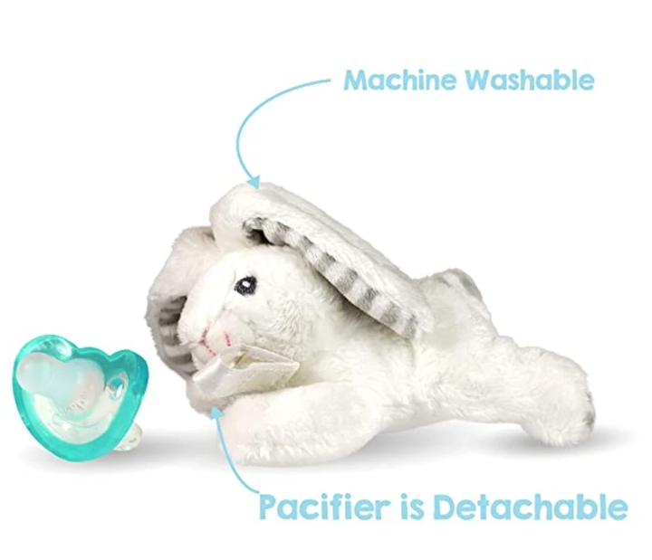 RaZbuddy Coco Bunny Paci/Teether Holder - Premium Baby Soothers from RaZbaby - Just $13.99! Shop now at Pat's Monograms