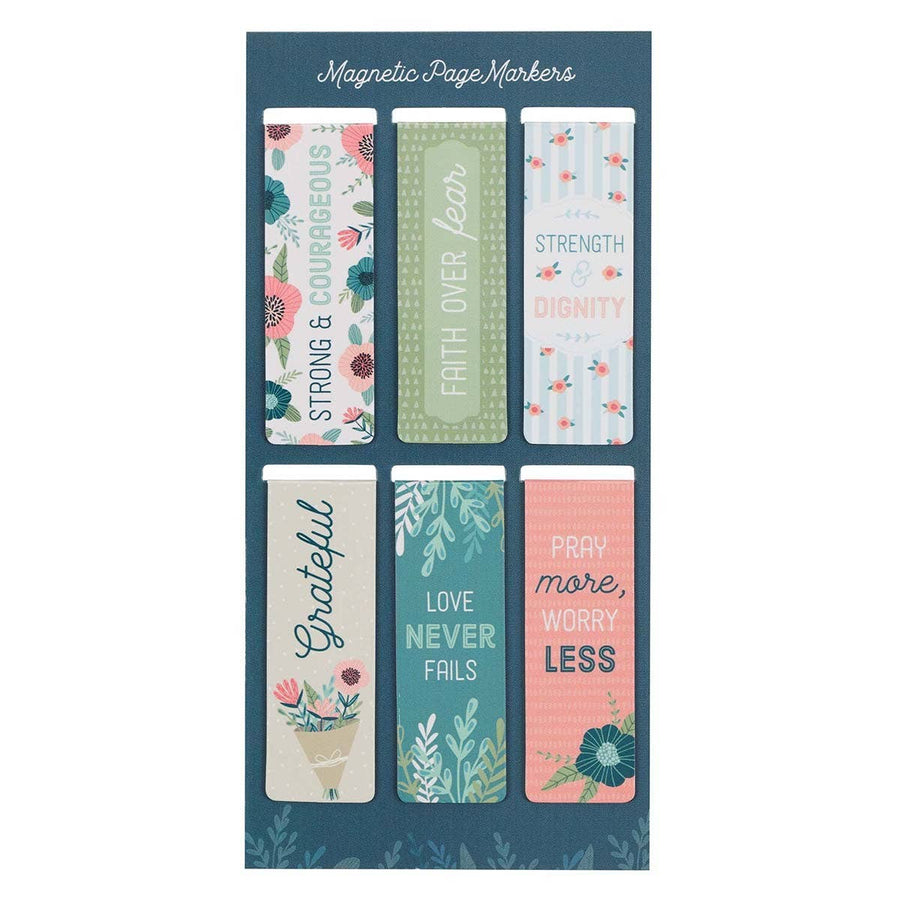 Floral Garden Magnetic Bookmark Set - Premium Books and Devotionals from Christian Art Gifts - Just $4.95! Shop now at Pat's Monograms