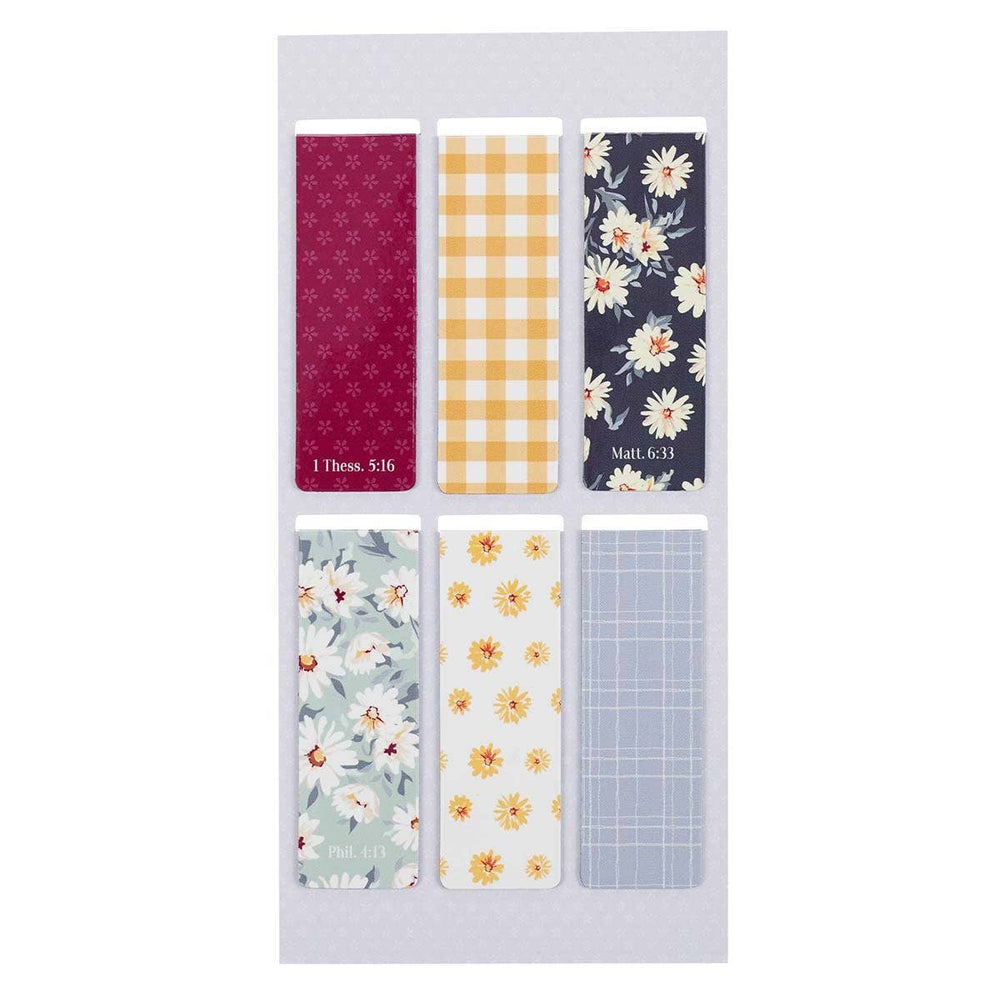 Daisy Magnetic Bookmark Set - Premium bookmarks from Christian Art Gifts - Just $4.95! Shop now at Pat's Monograms