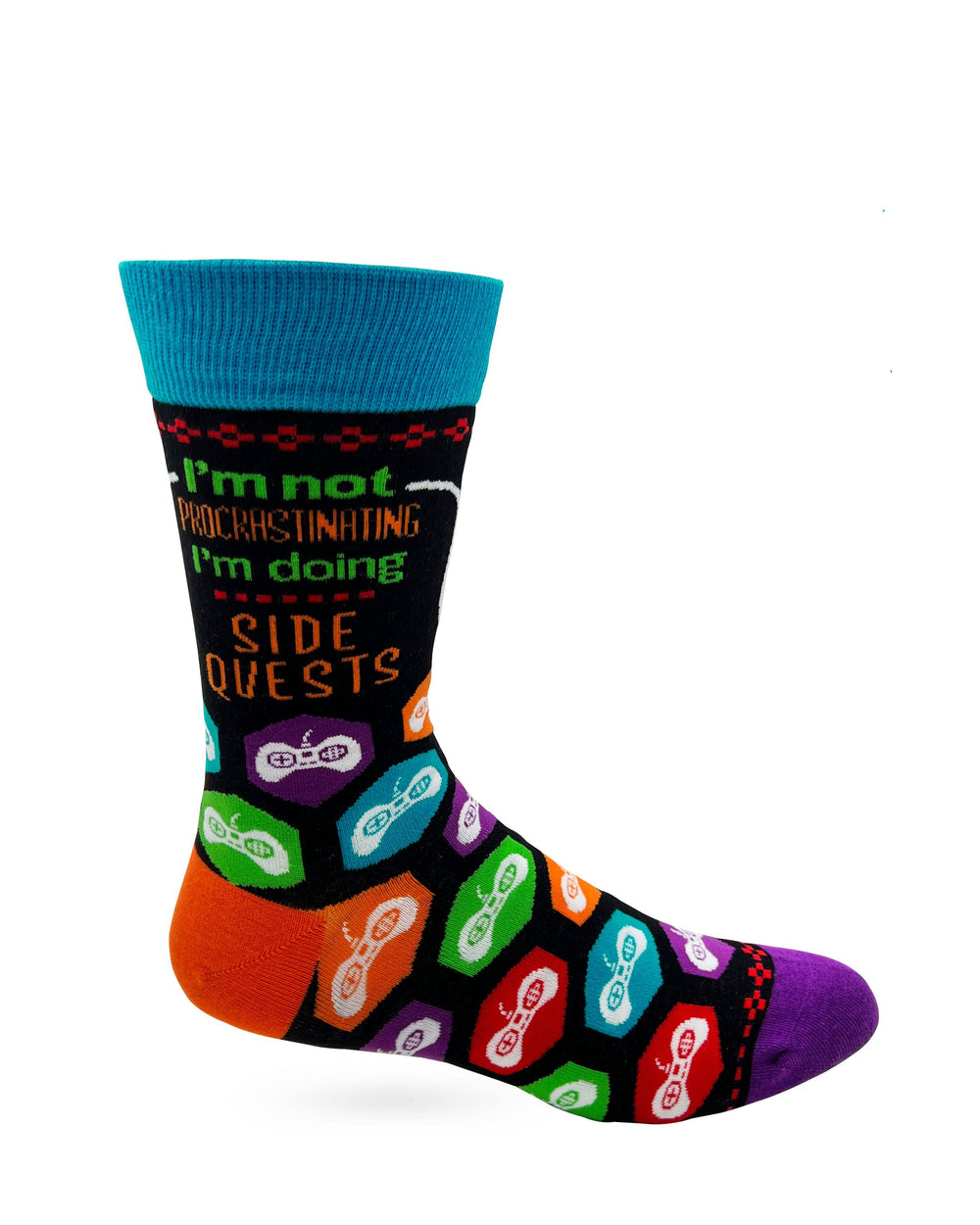 I'm Not Procrastinating I'm Doing Side Quests Men's Novelty Crew Socks - Premium  from Fabdaz - Just $11.95! Shop now at Pat's Monograms