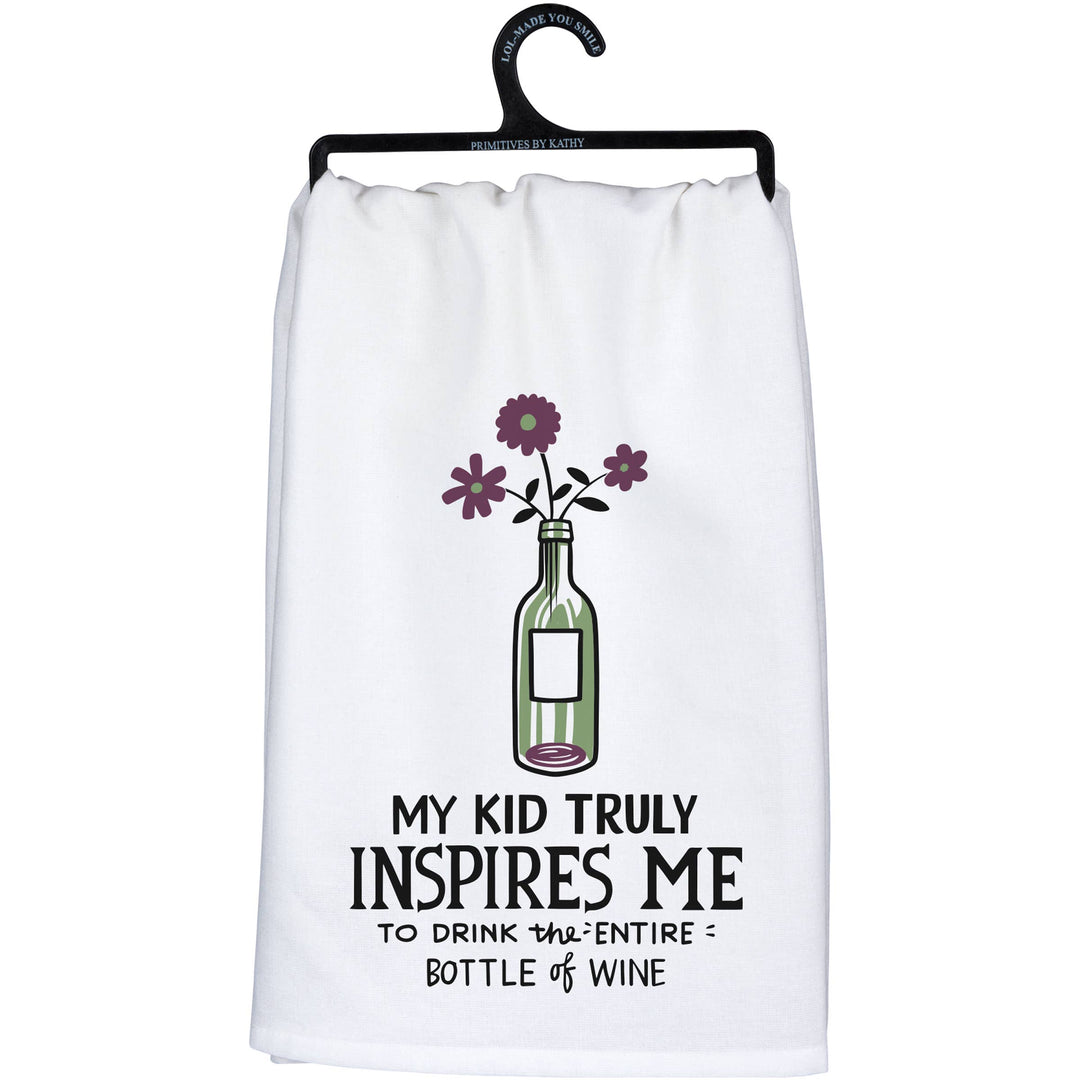 Inspires Me Kitchen Towel - Premium Kitchen Towel from Primitives by Kathy - Just $9.95! Shop now at Pat's Monograms