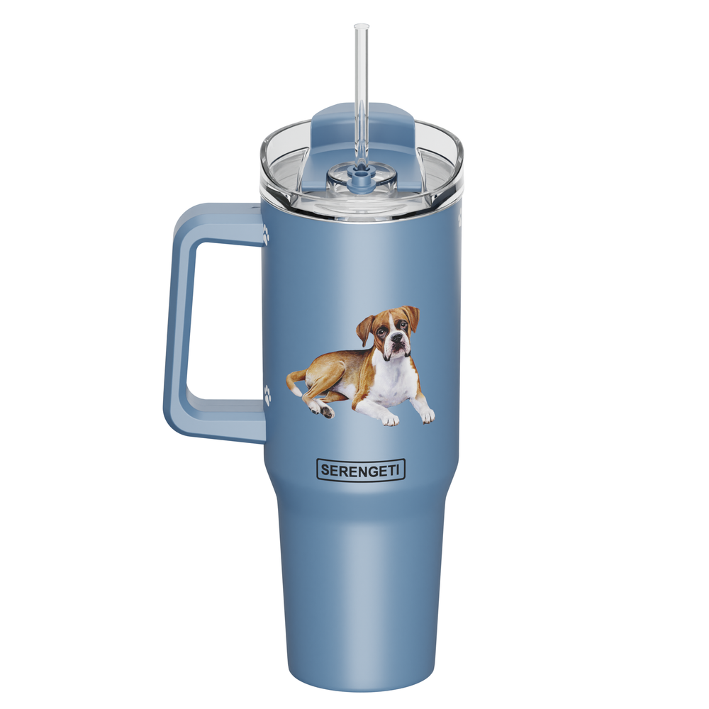 Boxer, 40 oz Tumbler with Handle and Straw Lid - Premium  from E&S Pets - Just $36.95! Shop now at Pat's Monograms