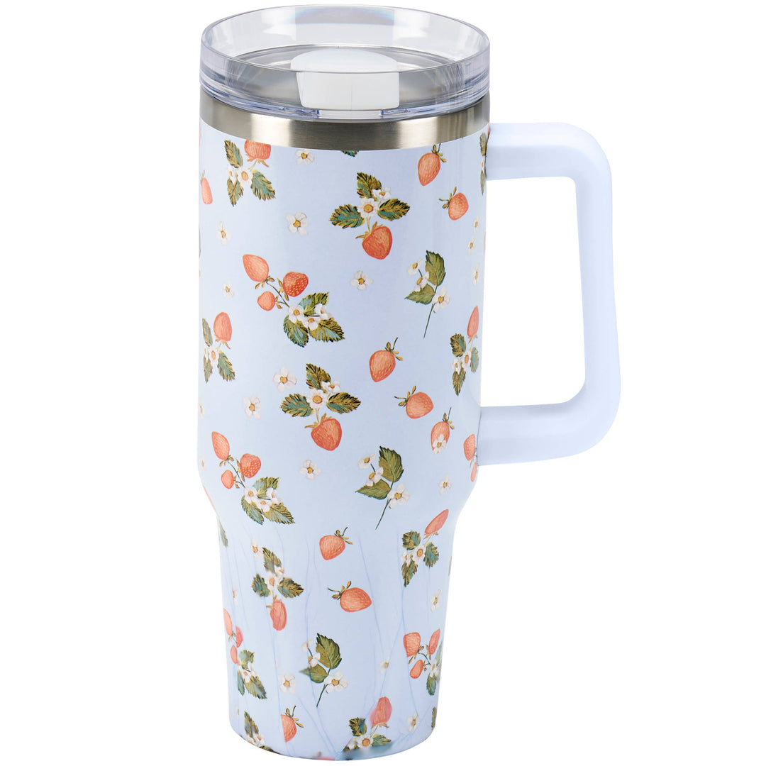 Strawberry Travel Mug - 40oz - Premium Tumblers from Primitives by Kathy - Just $40.25! Shop now at Pat's Monograms