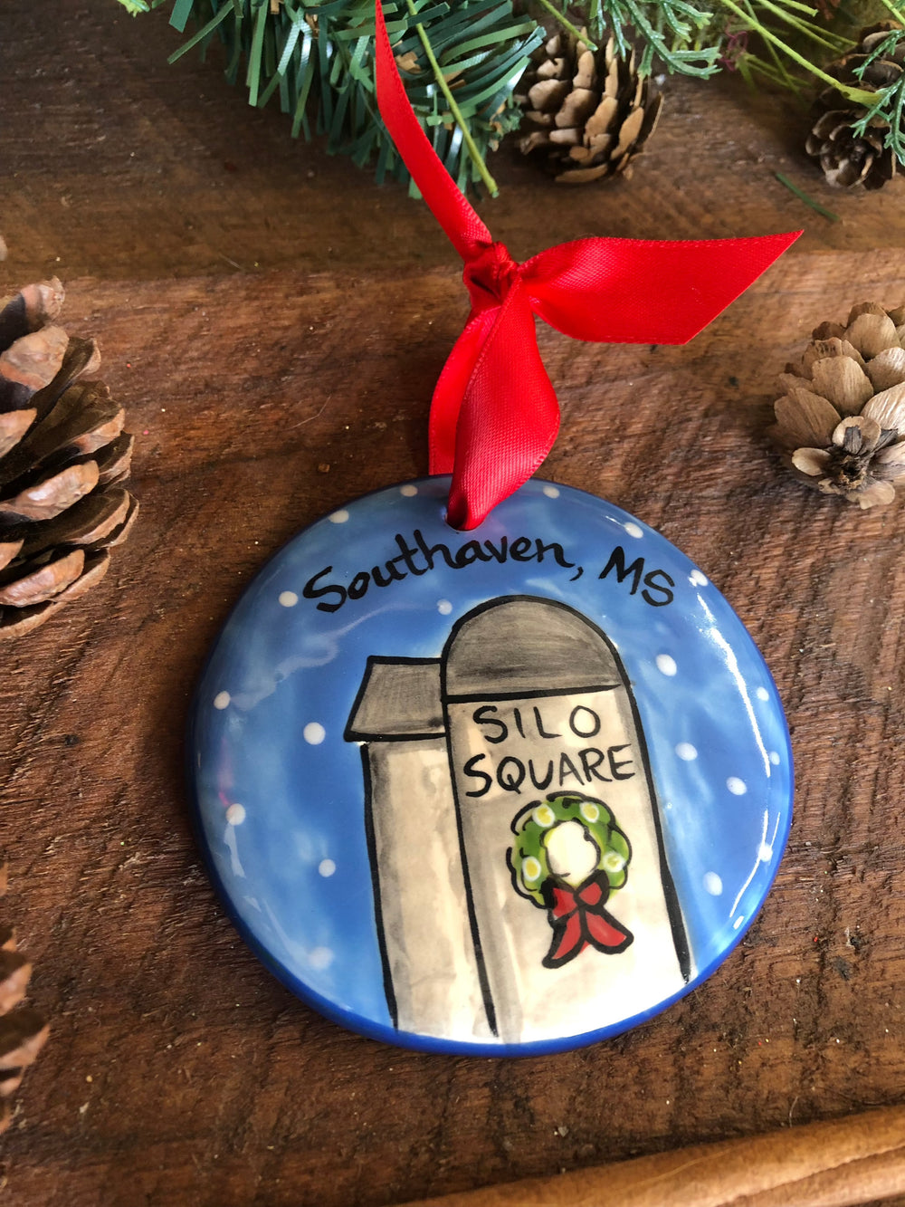 Silo Square Hand Painted Christmas Ornament - Premium Christmas Ornament from Nola Watkins - Just $26.95! Shop now at Pat's Monograms