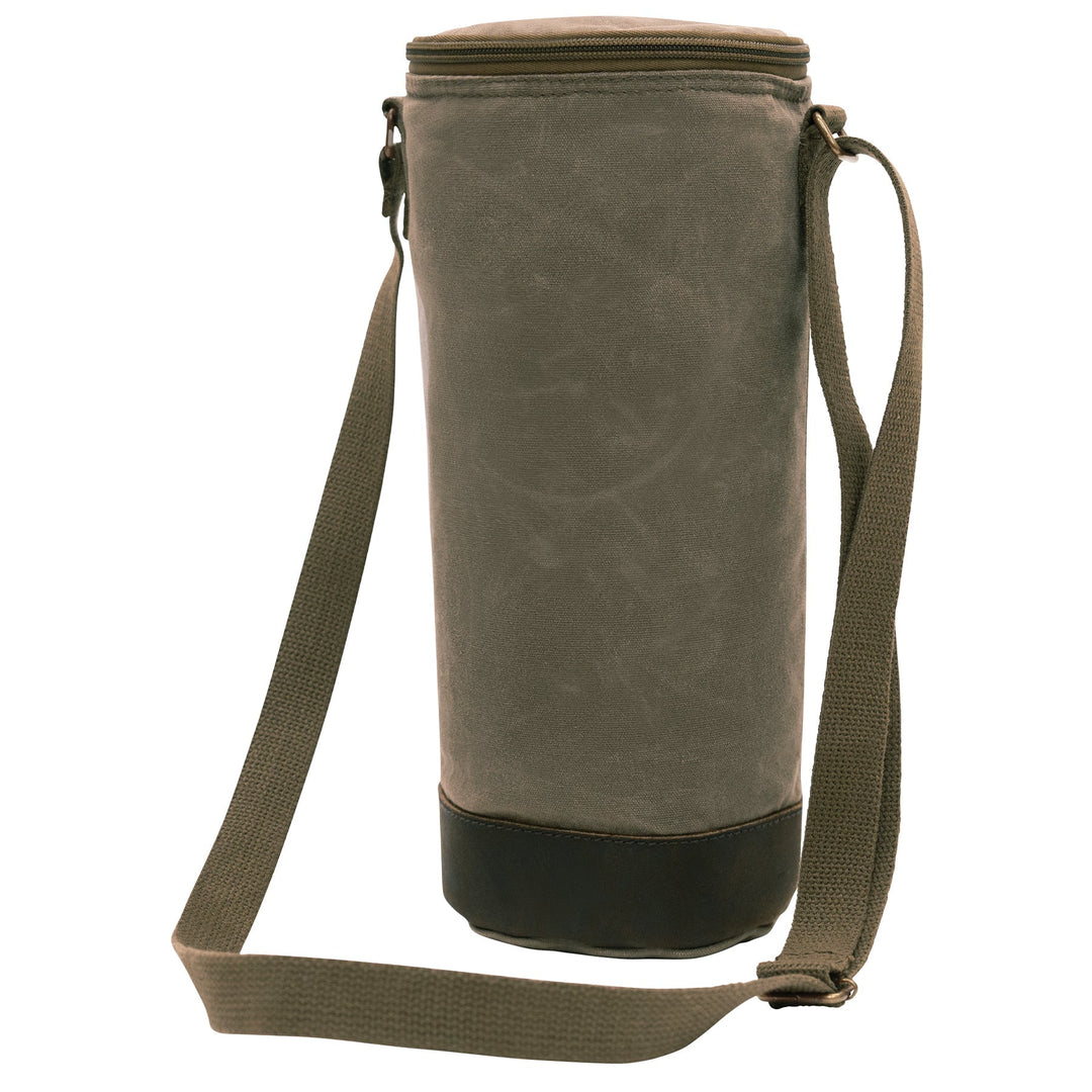 Waxed Canvas Wine Carrier Tote - Premium wine accessories from Rothco - Just $18.95! Shop now at Pat's Monograms