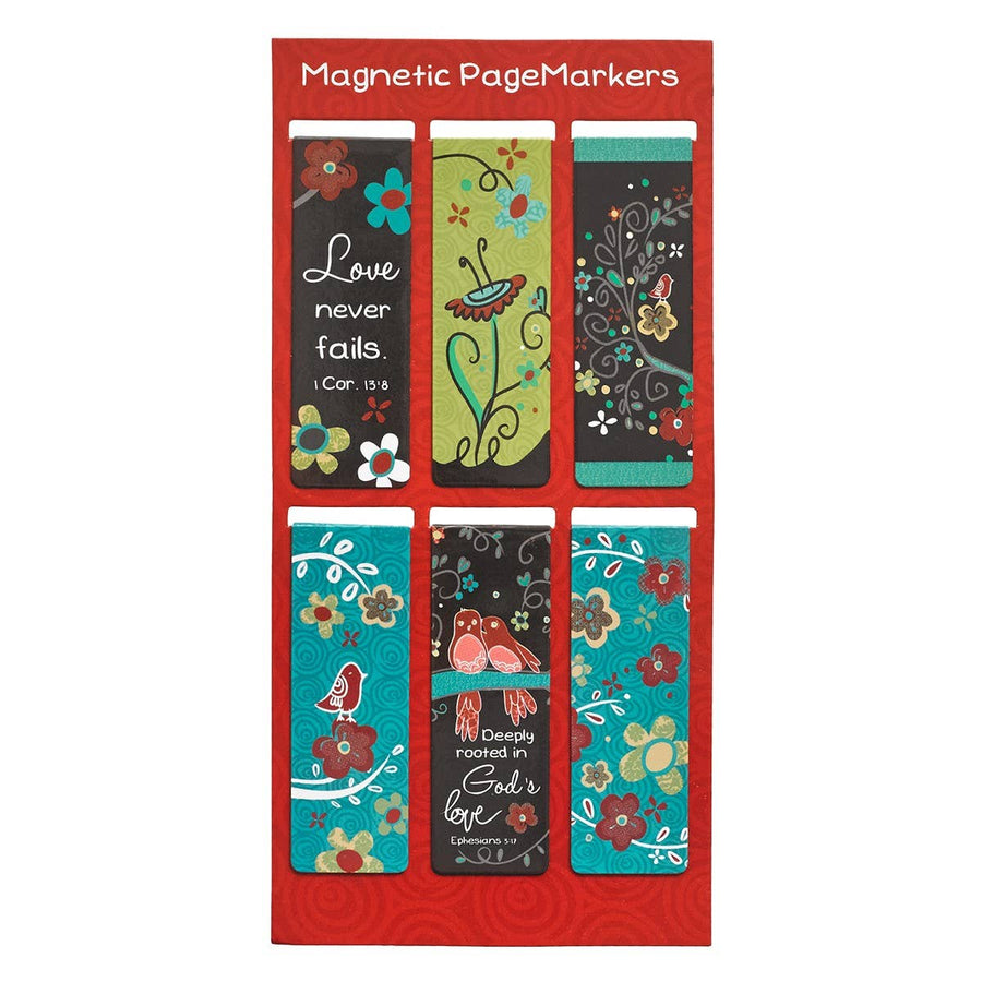 Love Never Fails Magnetic Bookmarks Set - Premium Books and Devotionals from Christian Art Gifts - Just $4.95! Shop now at Pat's Monograms