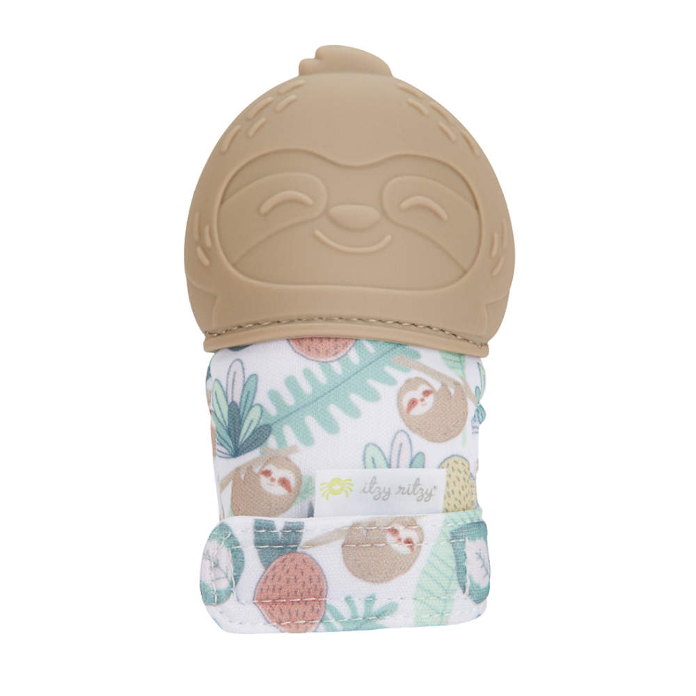 Sloth Itzy Mitt™ Silicone Teething Mitts - Premium Baby Soothers from Itzy Ritzy - Just $8.99! Shop now at Pat's Monograms