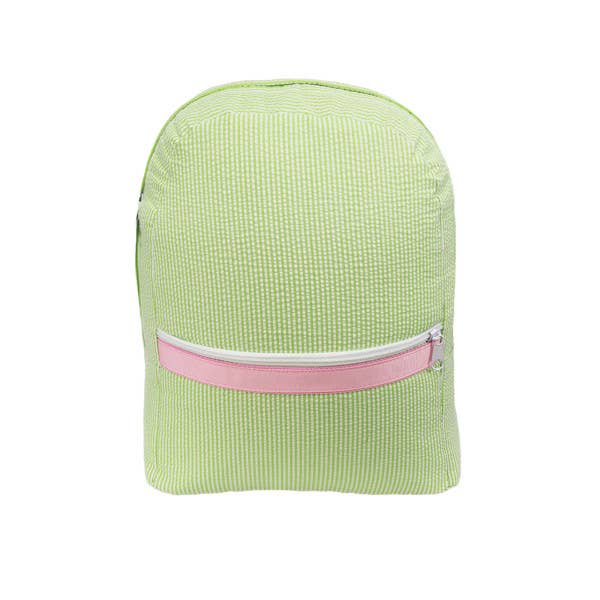 Small Seersucker Backpacks - Premium  from Mint - Just $26.95! Shop now at Pat's Monograms