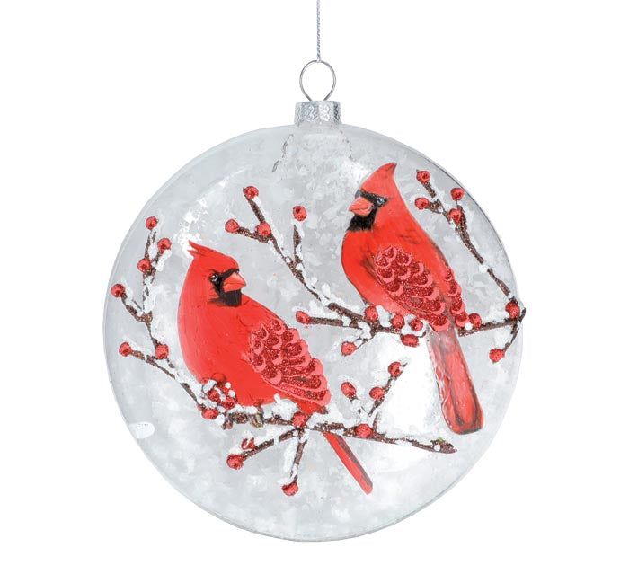 Red Cardinals on Berry Limbs Ornaments - Premium Ornament from Burton and Burton - Just $14.95! Shop now at Pat's Monograms