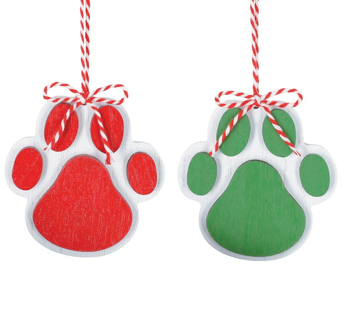 Paw Ornaments w/engraving - Premium Ornament from Burton and Burton - Just $14.95! Shop now at Pat&