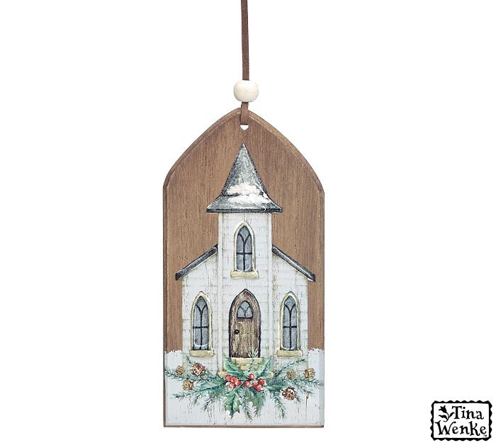 Wooden Church Ornament - Premium Ornament from Burton and Burton - Just $9.45! Shop now at Pat's Monograms