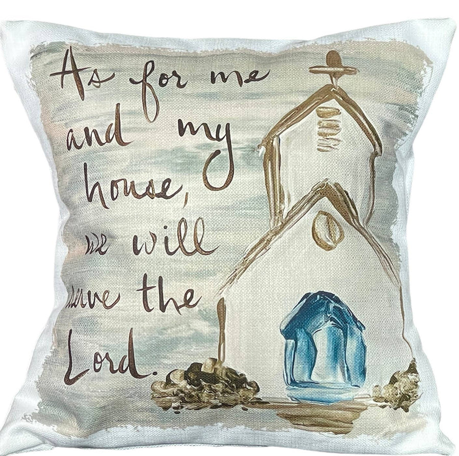 As for me and my house pillow - Premium decor from Southern Cotton Mill - Just $36.95! Shop now at Pat's Monograms