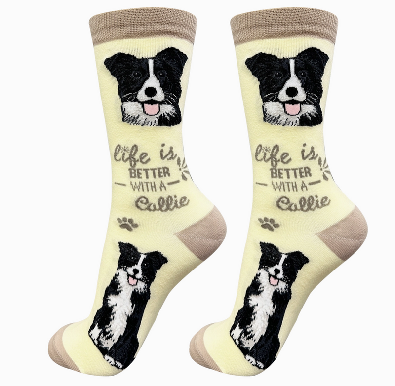Border Collie - Life is Better Socks - Premium Socks from Sock Daddy - Just $9.95! Shop now at Pat&