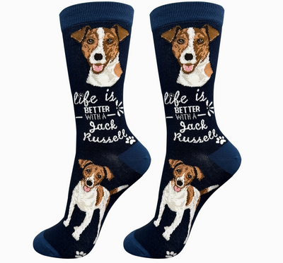 Jack Russell - Life is Better Socks - Premium Socks from Sock Daddy - Just $9.95! Shop now at Pat's Monograms