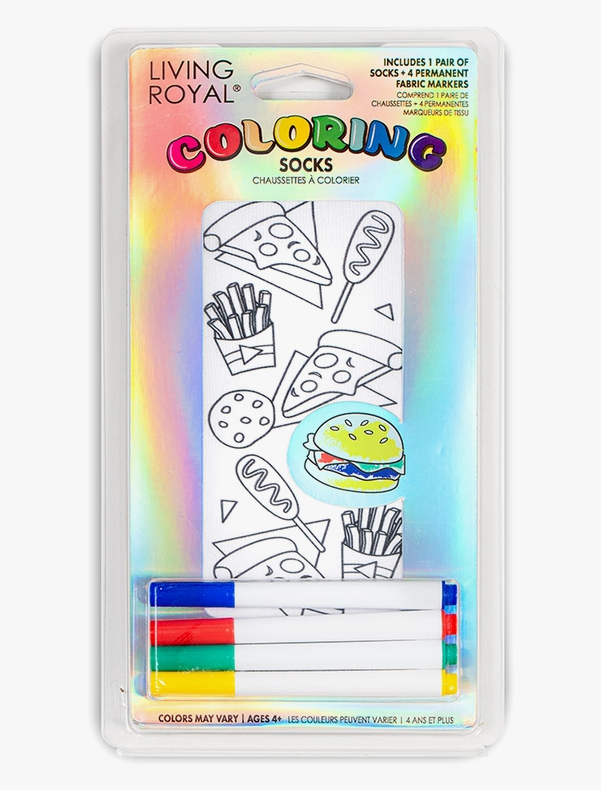 Junk Food Coloring Socks - Premium Socks from Living Royal - Just $8.95! Shop now at Pat's Monograms