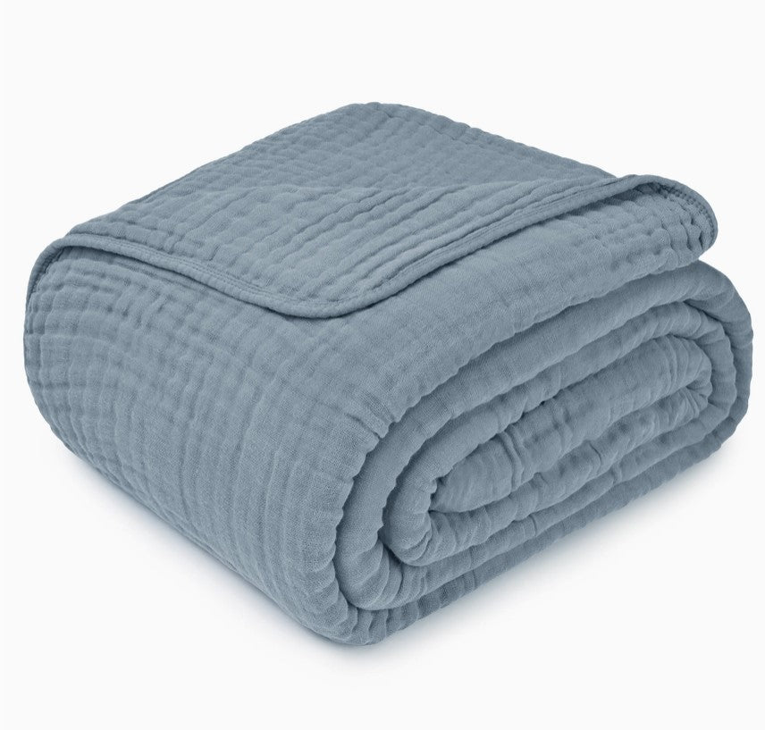 Adult Muslin Cotton Throw - Pacific Blue - Premium blanket from Comfy Cubs - Just $34.95! Shop now at Pat's Monograms