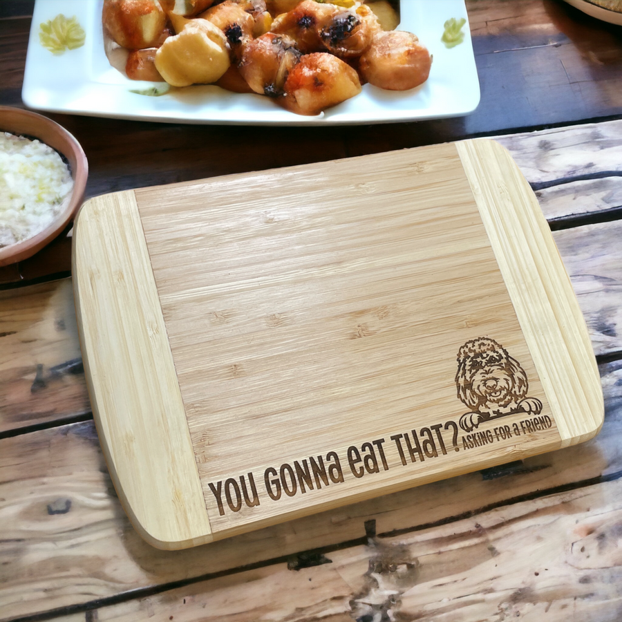You Gonna Eat That? Doodle Cutting Board - Premium Cutting Boards from Pat's Monograms - Just $15.95! Shop now at Pat's Monograms