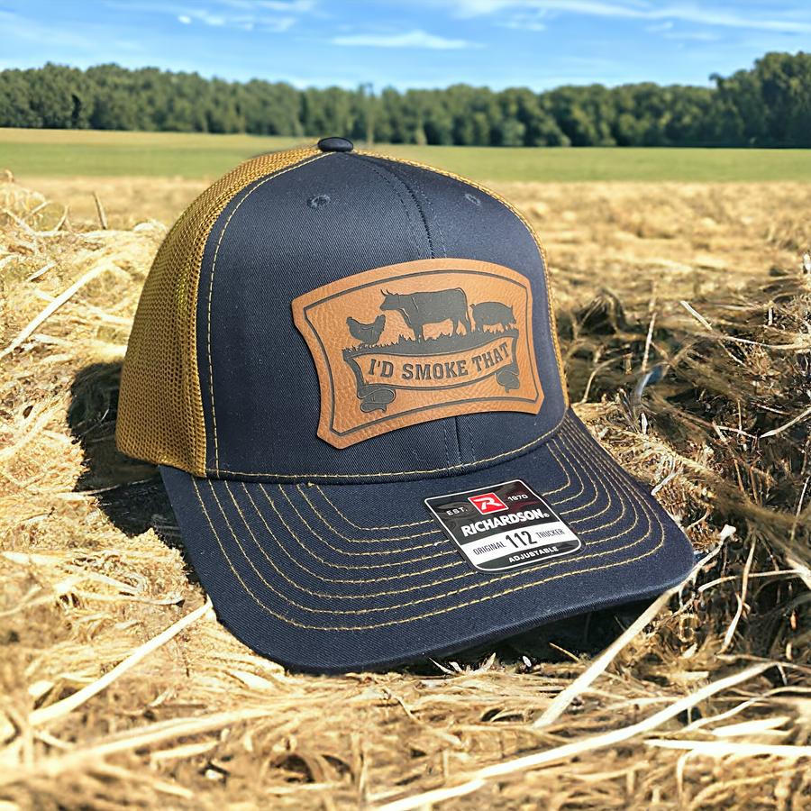 I'd Smoke That - Leatherette Patch Hat - Richardson 112 - Premium Headwear from Pat's Monograms - Just $28.95! Shop now at Pat's Monograms