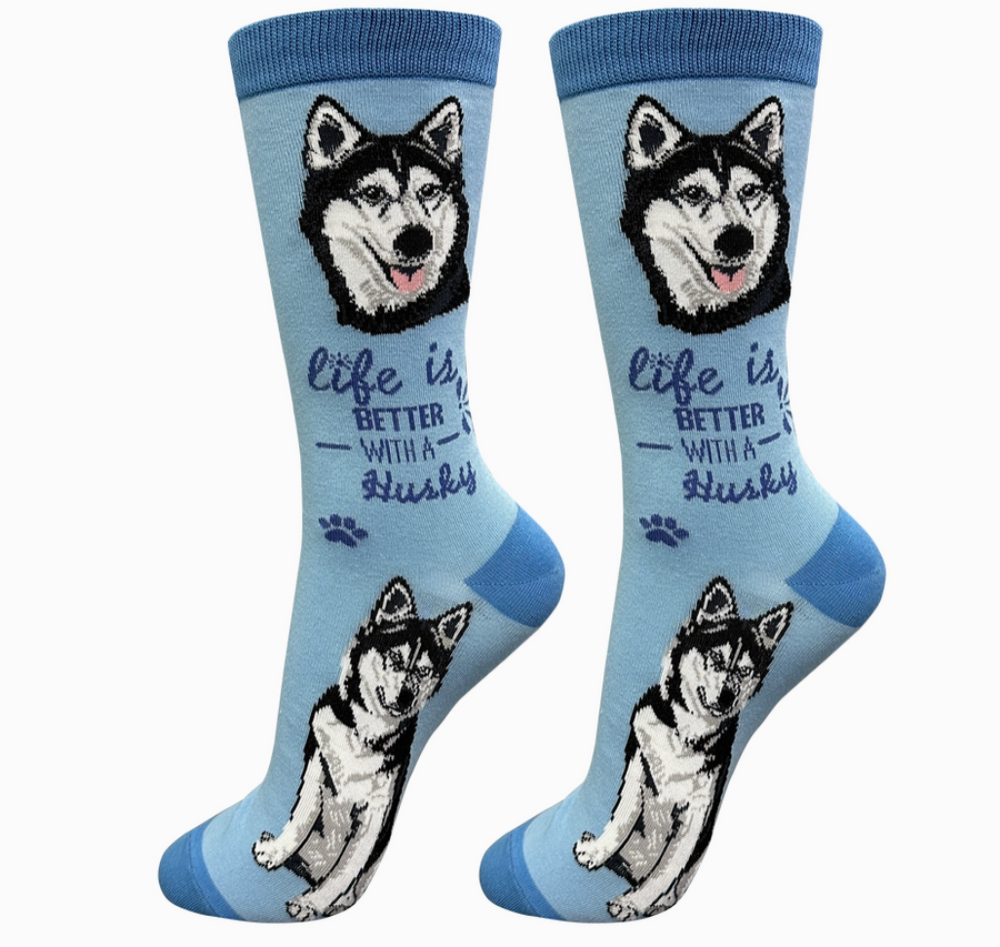 Siberian Husky Life is Better Socks - Premium Socks from Sock Daddy - Just $9.95! Shop now at Pat's Monograms