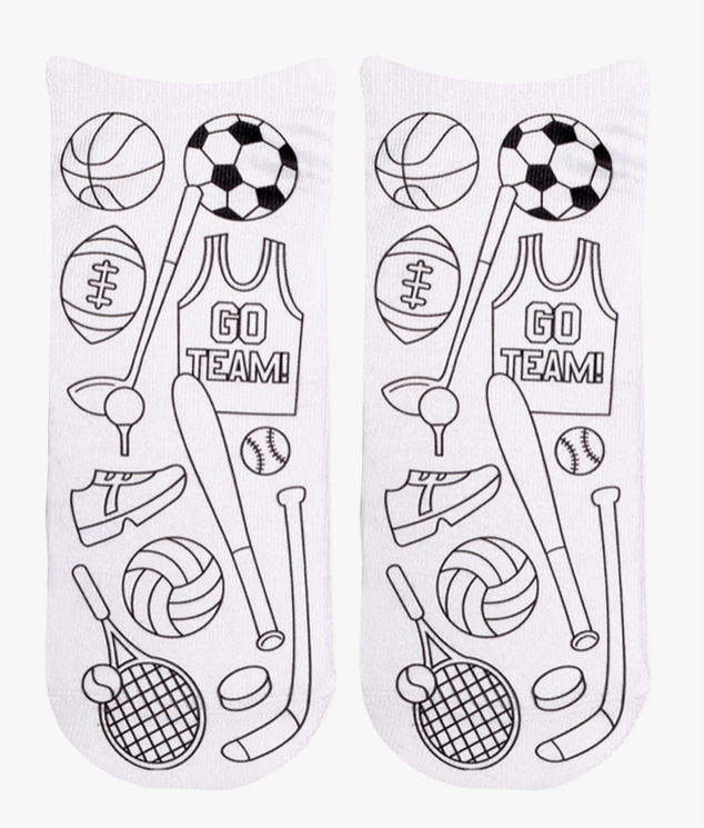 Sports Coloring Socks - Premium Socks from Living Royal - Just $8.95! Shop now at Pat's Monograms