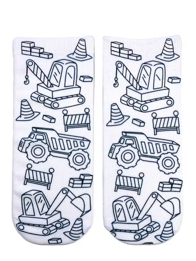 Tractor Zone Coloring Socks - Premium Socks from Living Royal - Just $8.95! Shop now at Pat's Monograms