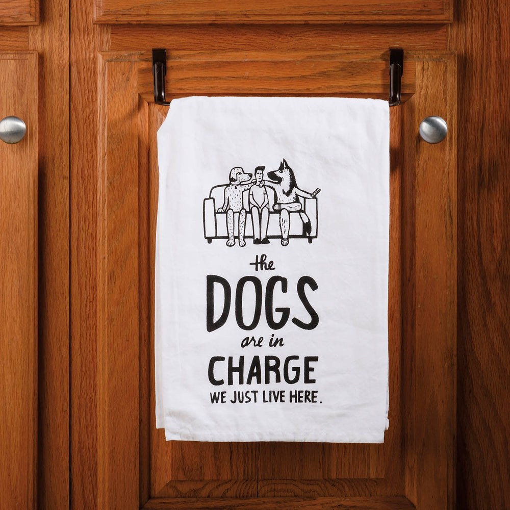 The Dogs Are In Charge Kitchen Towel - Premium Kitchen Towel from Primitives by Kathy - Just $9.95! Shop now at Pat's Monograms