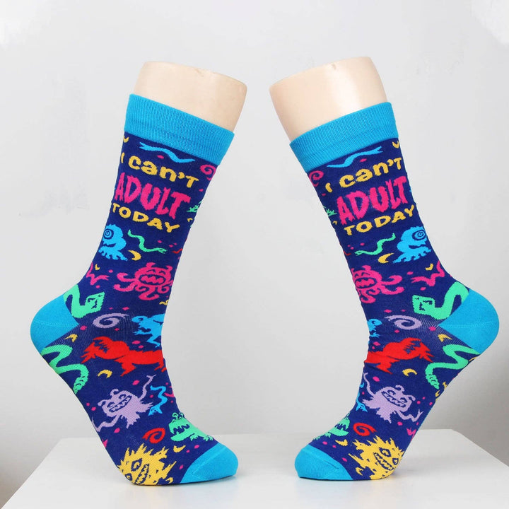 I Can’t Adult Today Men's Novelty Crew Socks - Premium Socks from Fabdaz - Just $11.95! Shop now at Pat's Monograms