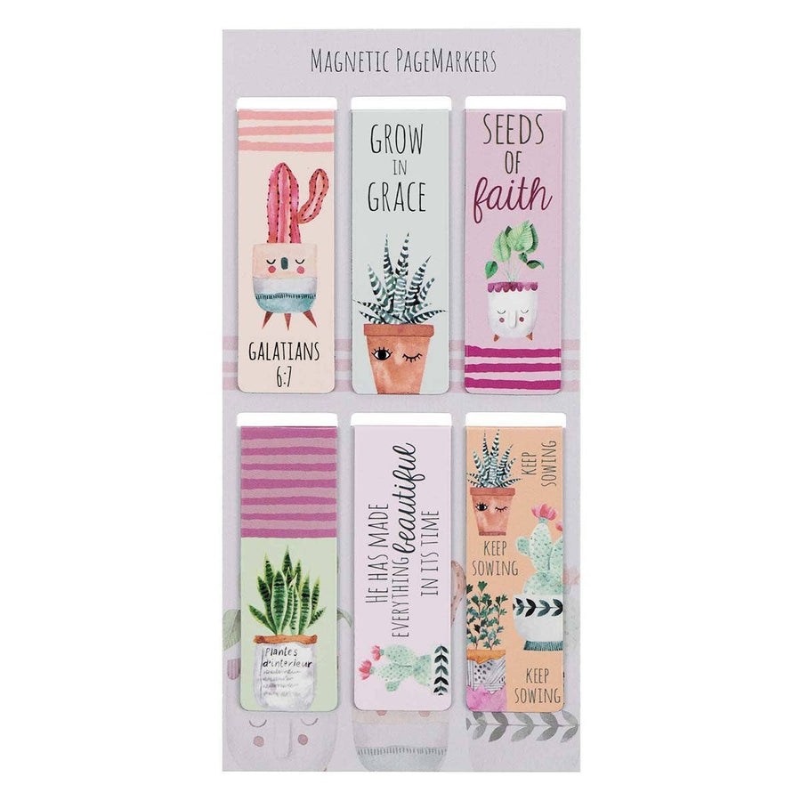 Succulent Garden Magnetic Bookmark Set - Premium Books and Devotionals from Christian Art Gifts - Just $4.95! Shop now at Pat's Monograms