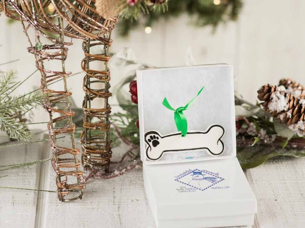 Personalized Dog Bone Christmas Ornament - Premium Christmas Ornament from Nola Watkins - Just $13.95! Shop now at Pat's Monograms