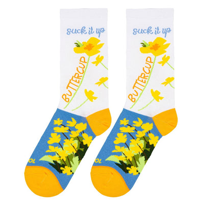 Suck It Up Buttercup Cushion Knit Socks - Women - Premium Socks from Cool Socks - Just $10.95! Shop now at Pat's Monograms