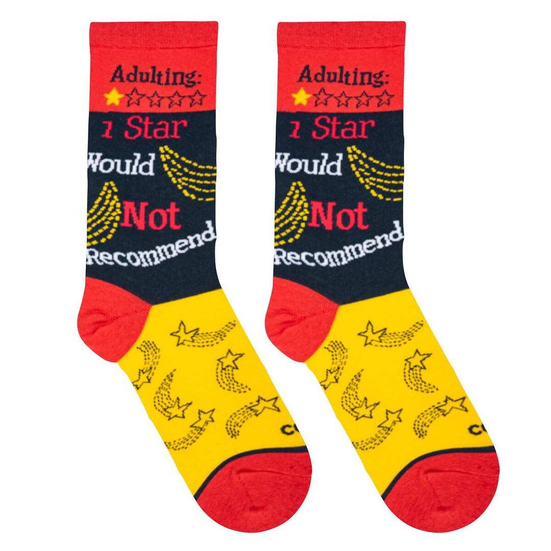 Adulting 1 Star Cushion Knit Socks - Women - Premium Socks from Cool Socks - Just $9.95! Shop now at Pat's Monograms