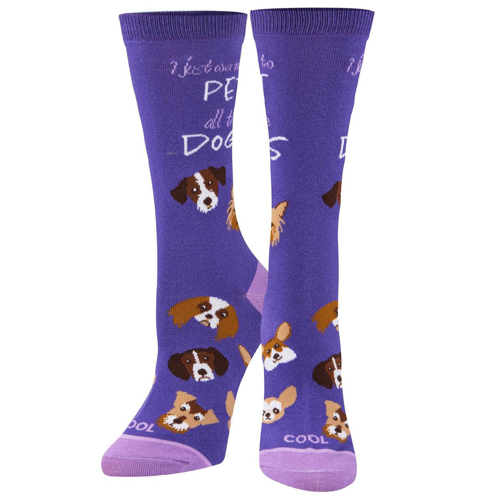 Pet All The Dogs Cushion Knit Socks - Women - Premium Socks from Cool Socks - Just $9.95! Shop now at Pat's Monograms